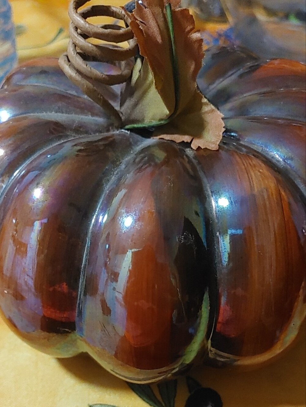 Ceramic Autumn Pumpkin Décor Set - Rust/Brown - Picture 7 of 9